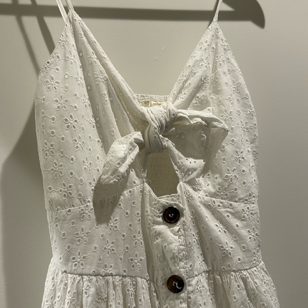 White crochet dress